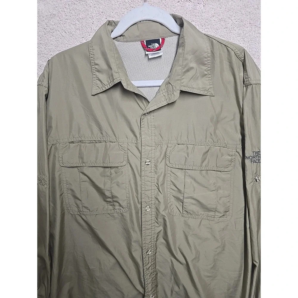 The North Face Nylon Mens Light‎ Weight Button Down Fishing Shirt XL